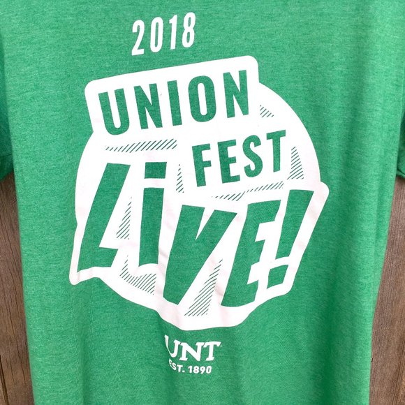Green UNT 2018 Union Fest Live T-Shirt - Picture 2 of 3